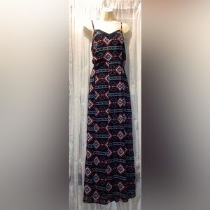 Multicolored Maxi Split Dress